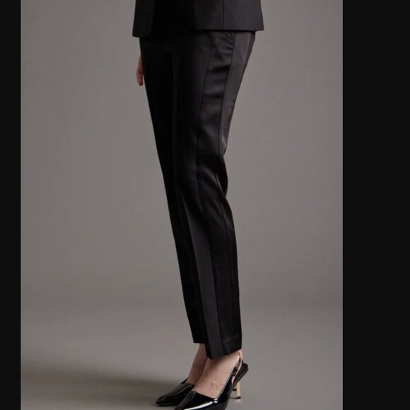 NWT Janet Howard NYC Parker Tuxedo Pant Trousers Black Size 2 - Picture 1 of 5